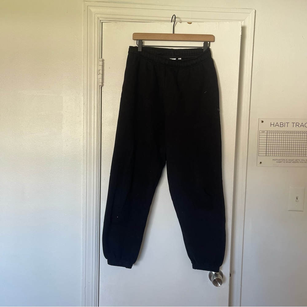TNA Black Joggers with Elastic Waistband and Tapered Legs